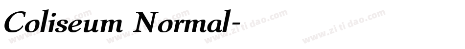 Coliseum Normal字体转换